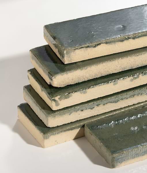 Stone Glaze Ceramic Petrol Green Gloss Brick