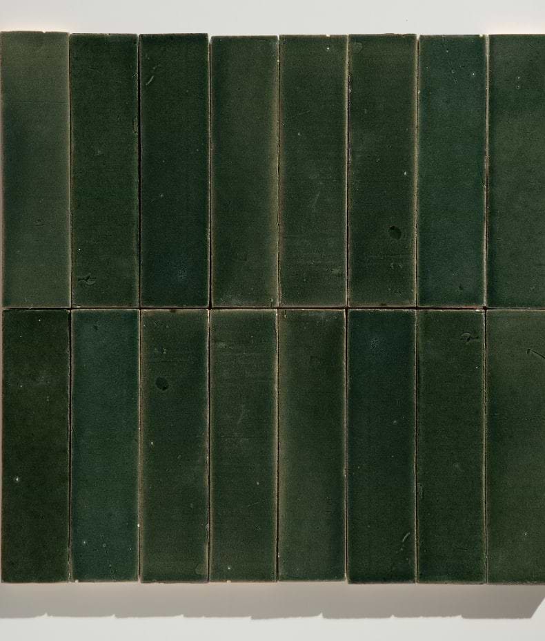 Stone Glaze Ceramic Petrol Green Gloss Brick