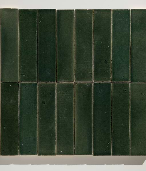 Stone Glaze Ceramic Petrol Green Gloss Brick