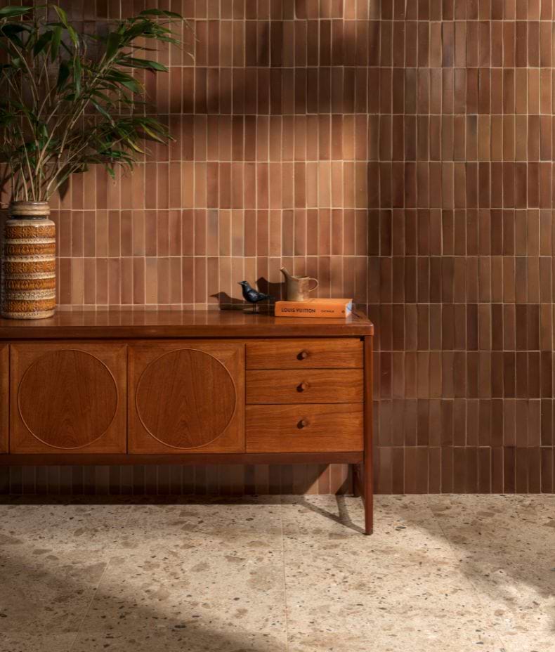 Stone Glaze Ceramic Tan Gloss Brick