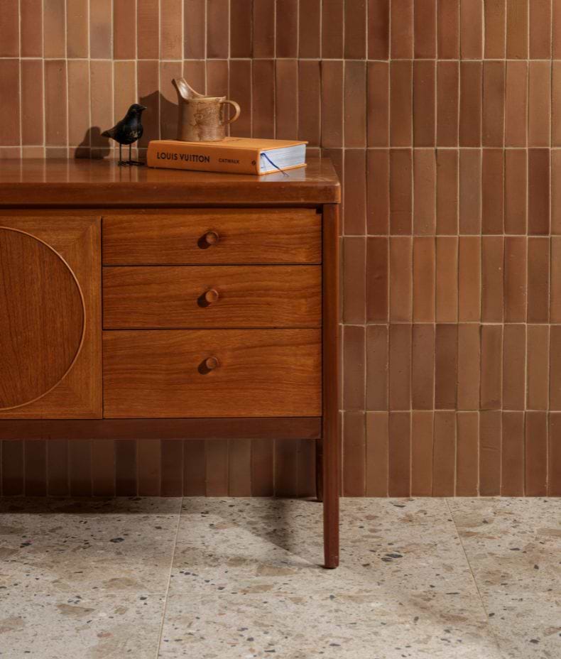 Stone Glaze Ceramic Tan Gloss Brick