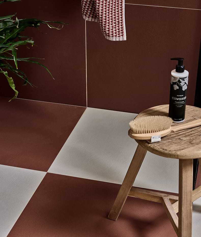 Stucco Porcelain Textured Red