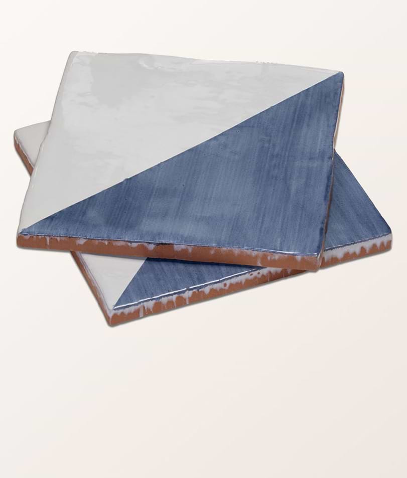 STUDIO Jamboree Handpainted Ceramic Denim Tri