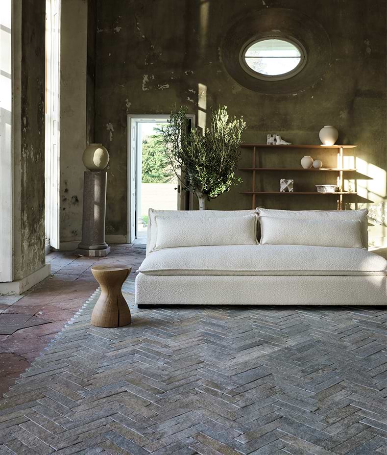 Trusloe Limestone Parquet Seasoned