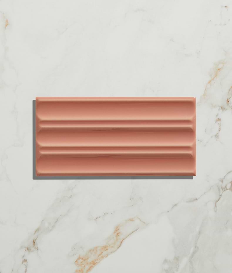 Tunstall Ceramic Fluted Brick Coral small image