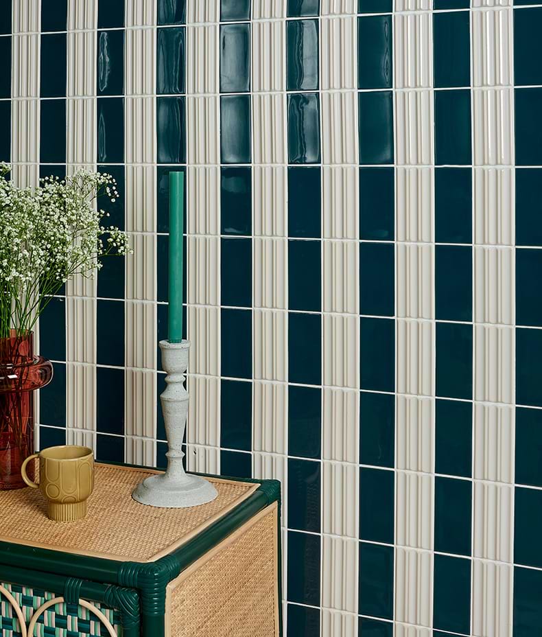 Tunstall Ceramic Fluted Brick Deep White