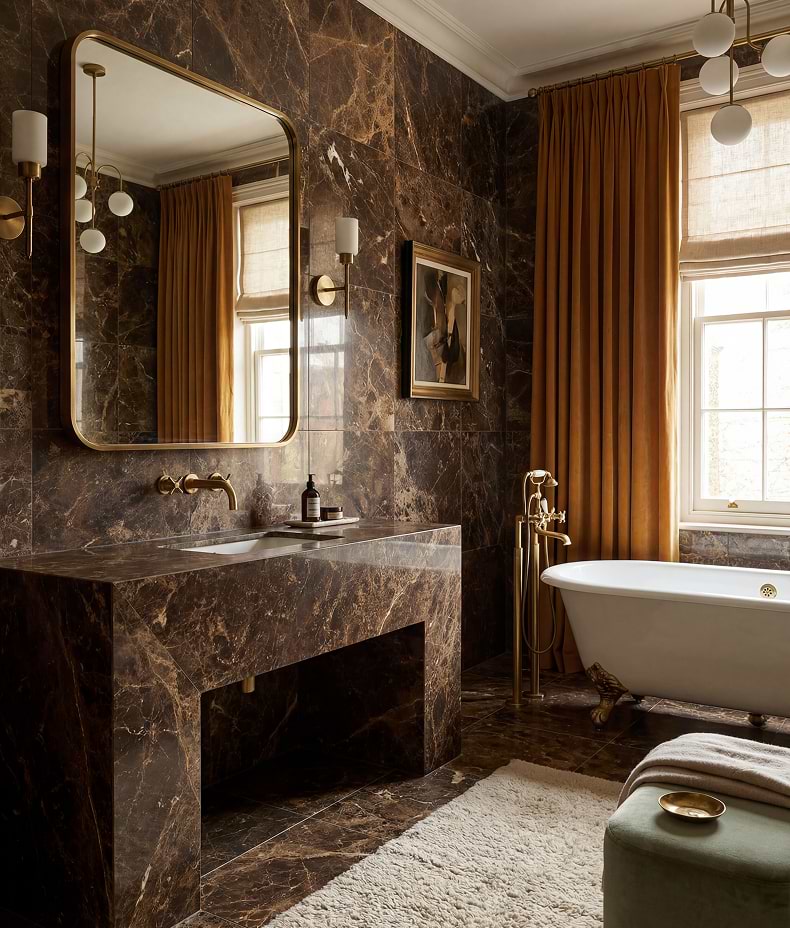 Versailles Marble Marron Honed