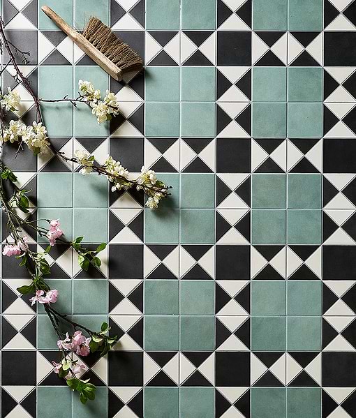 Victorian Style™ Porcelain Finchley Pattern Forest Green