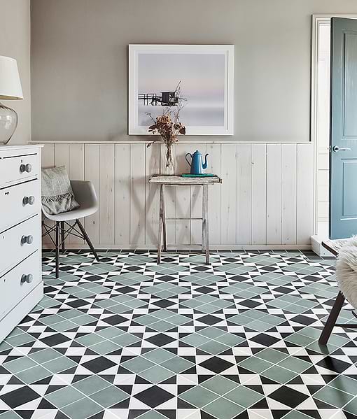 Victorian Style™ Porcelain Finchley Pattern Forest Green