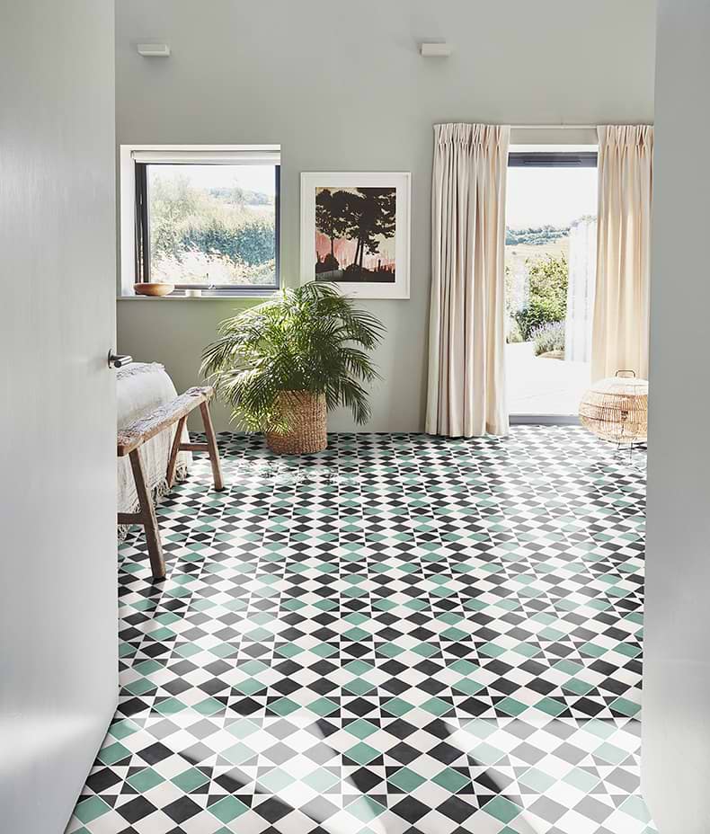 Victorian Style™ Porcelain Finchley Pattern Forest Green