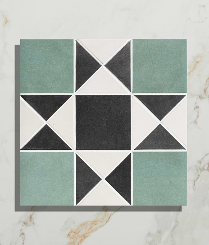Victorian Style™ Porcelain Finchley Pattern Forest Green