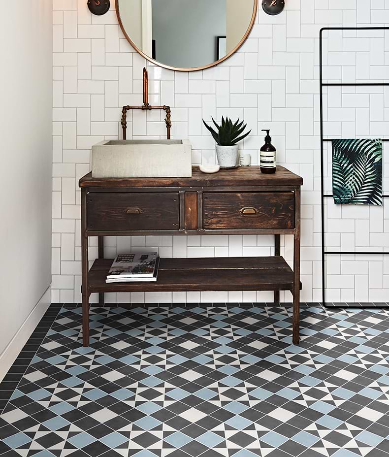 Victorian Style™ Porcelain Finchley Pattern Sky Blue