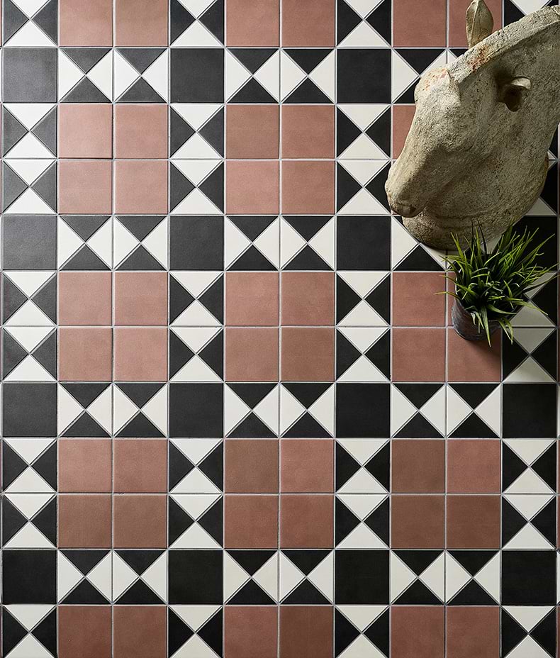 Victorian Style™ Porcelain Finchley Pattern Terracotta