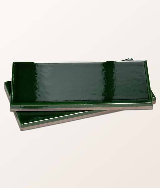 Victorian Style™ Wall Ceramic Olive Green Metro Crackle Glaze