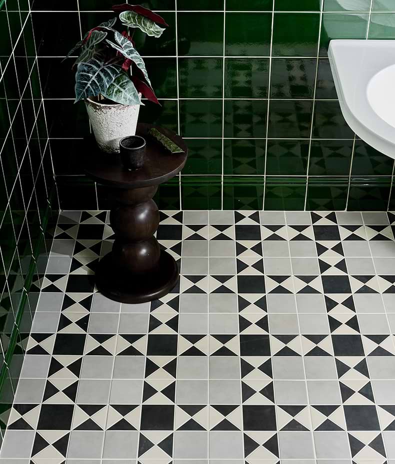 Victorian Style™ Porcelain Finchley Pattern Soft Grey