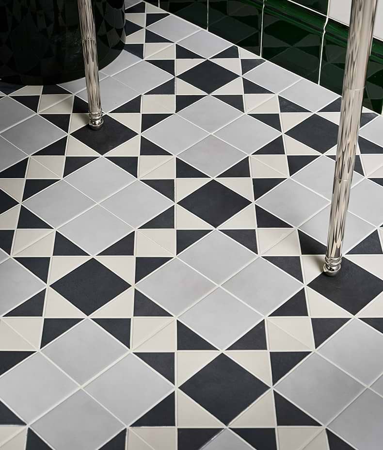 Victorian Style™ Porcelain Finchley Pattern Soft Grey