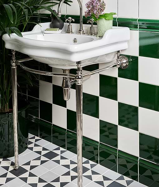 Victorian Style™ Wall Ceramic Olive Green Skirting Crackle Glaze