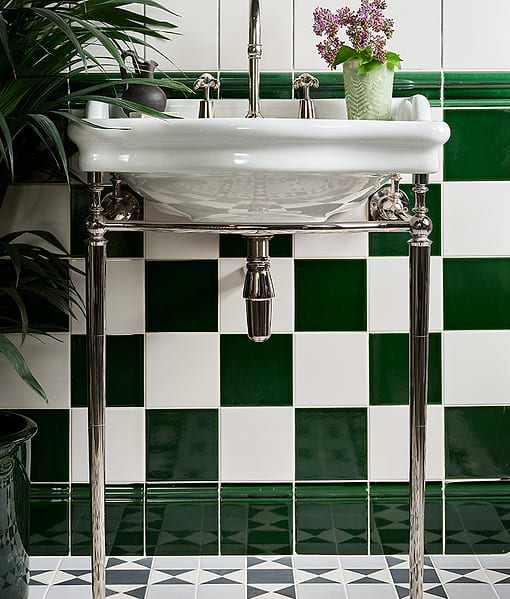Victorian Style™ Wall Ceramic Olive Green Skirting Crackle Glaze
