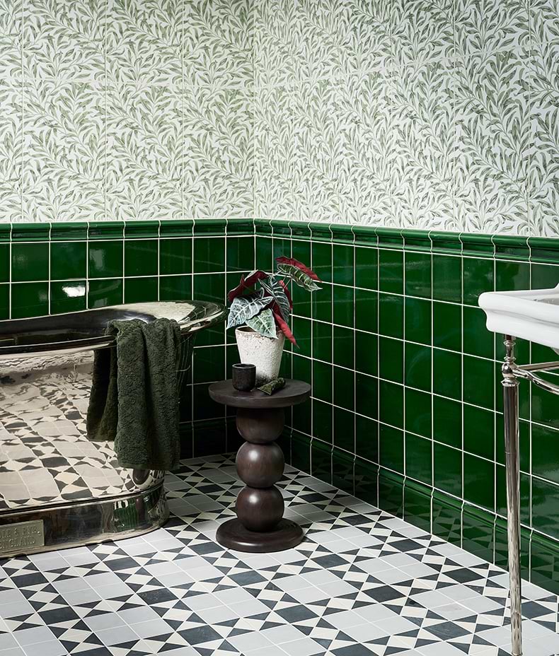 Victorian Style™ Porcelain Finchley Pattern Soft Grey