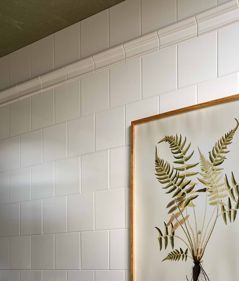 Victorian Style™ Wall Ceramic Cotton White Dado