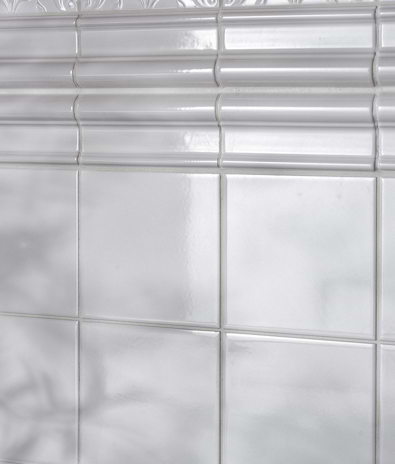 Victorian Style™ Wall Ceramic Cotton White Square