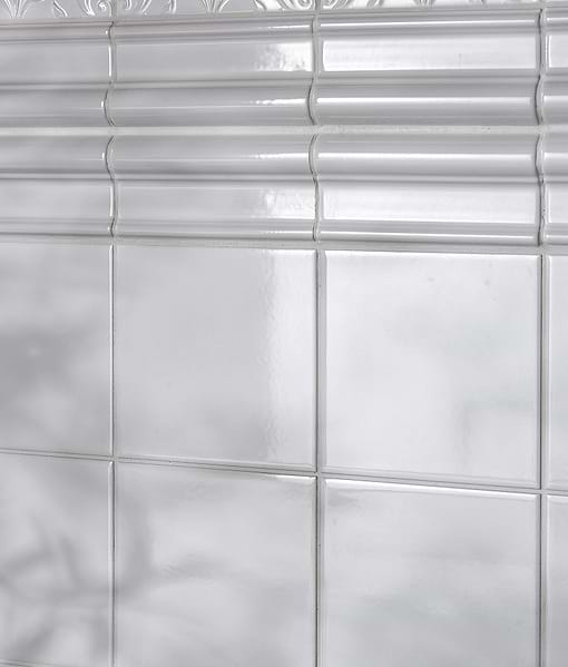 Victorian Style™ Wall Ceramic Cotton White Square