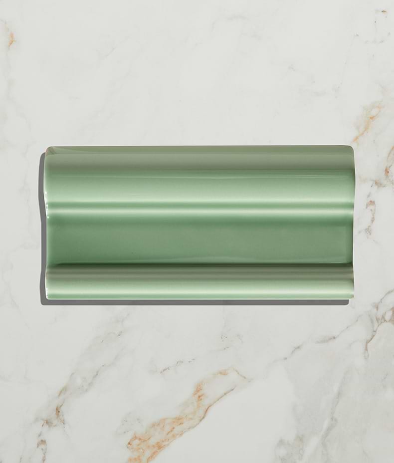 Victorian Style™ Wall Ceramic Cabbage Green Dado