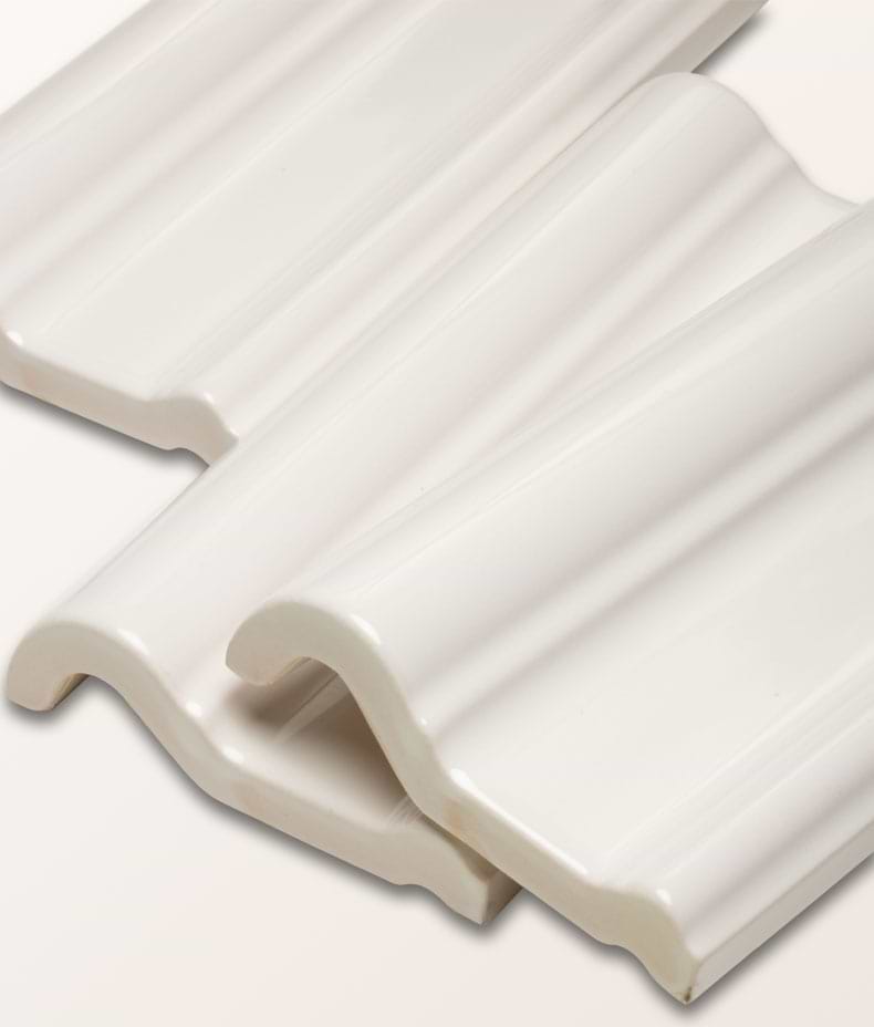 Victorian Style™ Wall Ceramic Cotton White Dado