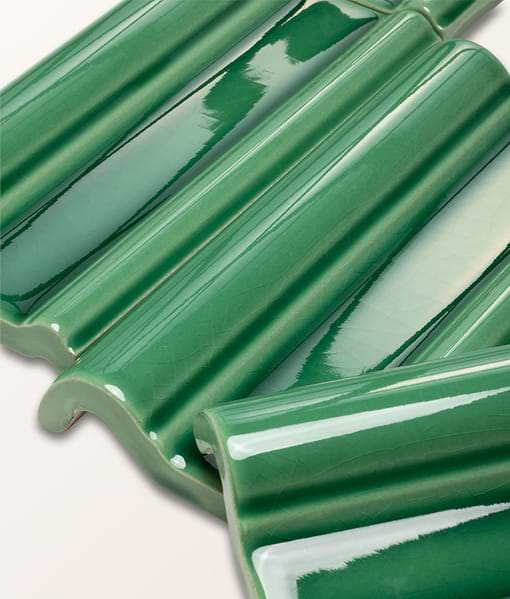 Victorian Style™ Wall Ceramic Emerald Green Dado Crackle Glaze