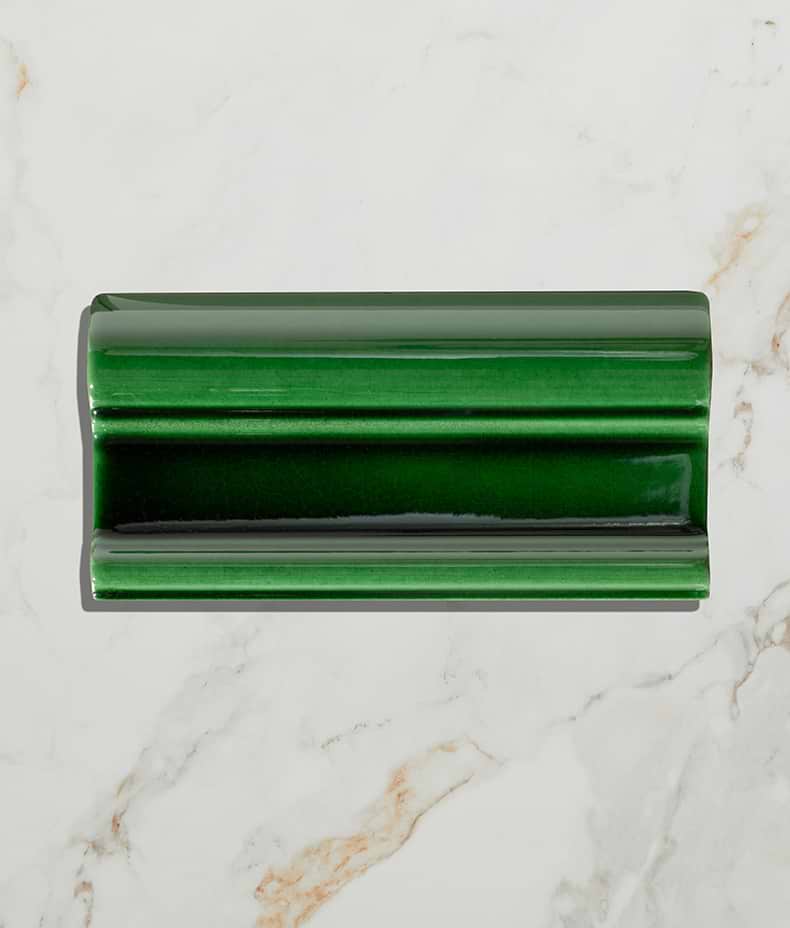 Victorian Style™ Wall Ceramic Olive Green Dado Crackle Glaze