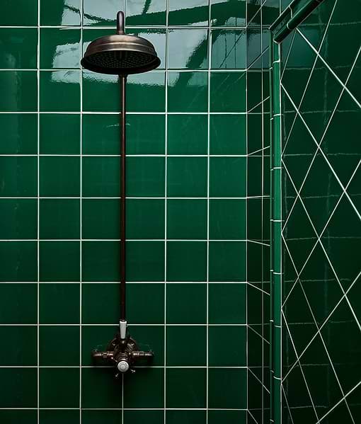 Victorian Style™ Wall Ceramic Emerald Green Square Crackle Glaze