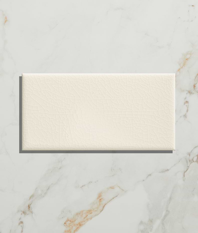 Victorian Style™ Wall Ceramic Antique White Metro Crackle Glaze