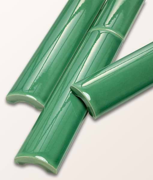 Victorian Style™ Wall Ceramic Emerald Green Simple Beading Crackle Glaze
