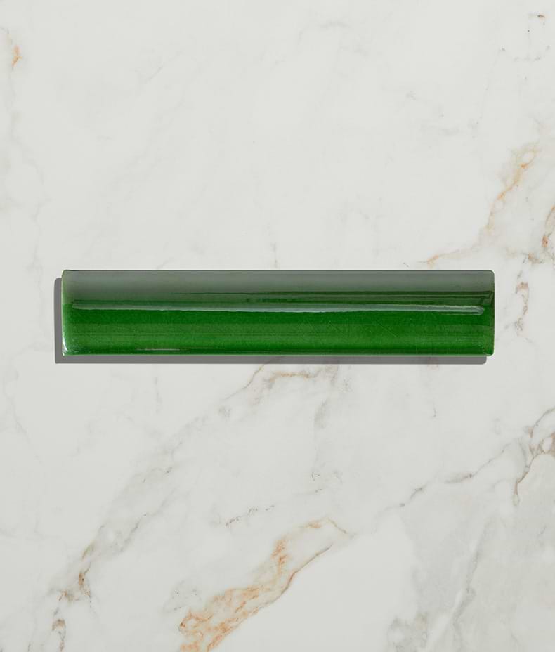 Victorian Style™ Wall Ceramic Olive Green Simple Beading Crackle Glaze