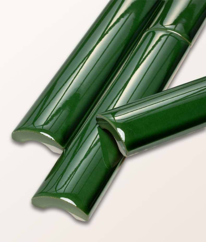 Victorian Style™ Wall Ceramic Olive Green Simple Beading Crackle Glaze