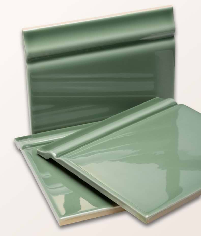 Victorian Style™ Wall Ceramic Cabbage Green Skirting