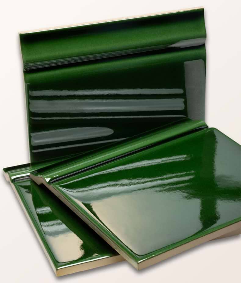 Victorian Style™ Wall Ceramic Olive Green Skirting Crackle Glaze