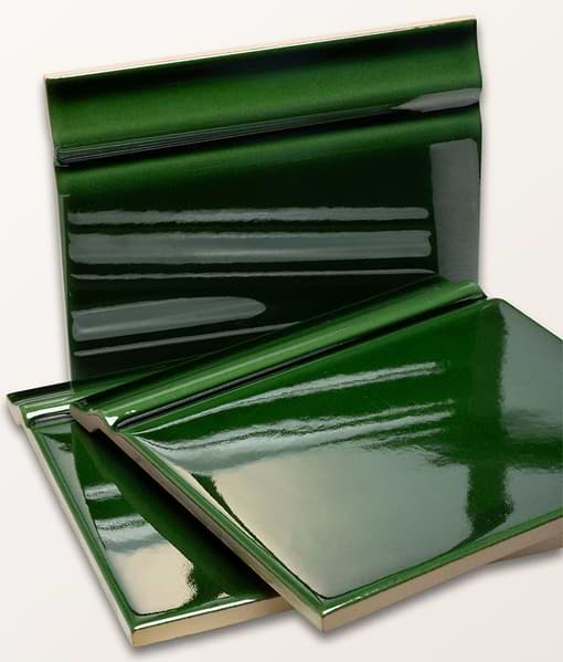 Victorian Style™ Wall Ceramic Olive Green Skirting Crackle Glaze