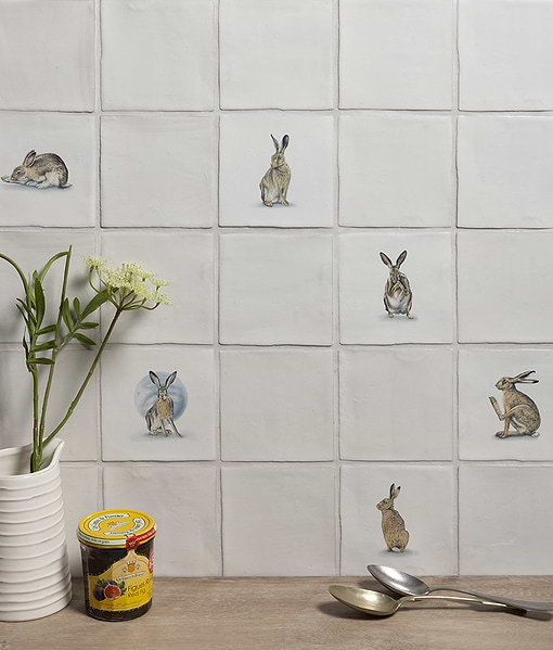 Wiltshire Hares Ceramic By Joanna May