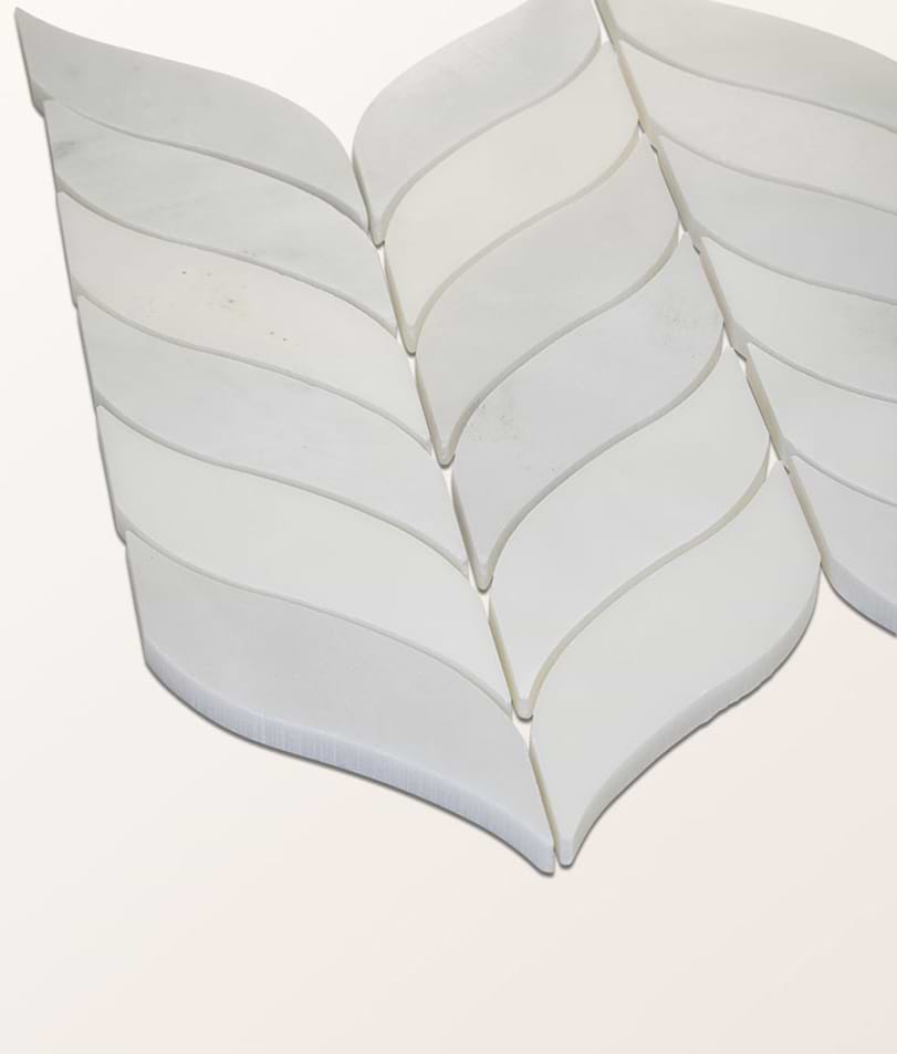 Zen Marble Honed Finish Leaf Mosaic
