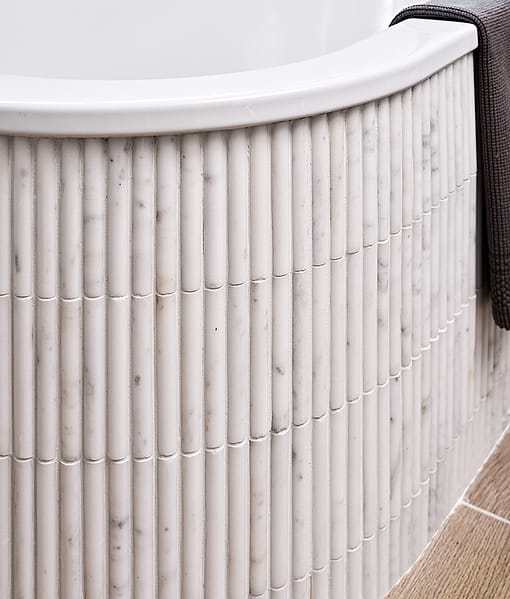 Zen Marble Honed Finish Reed Mosaic