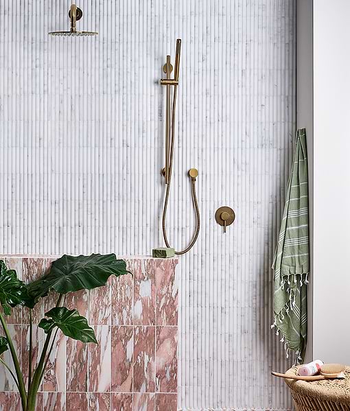Zen Marble Honed Finish Reed Mosaic