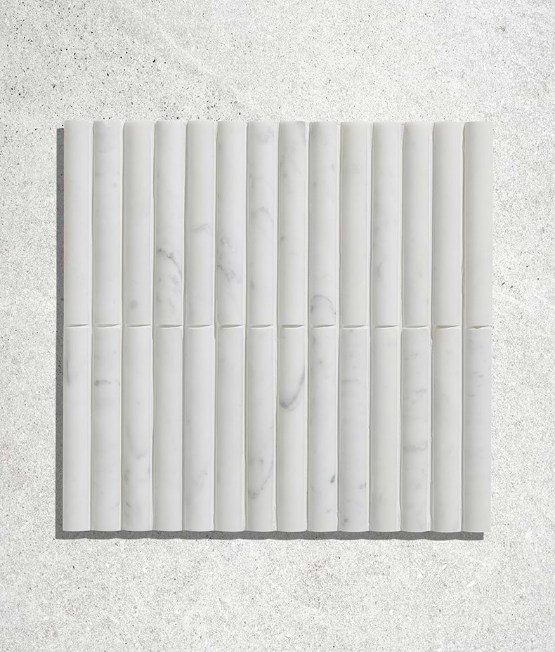 Zen Marble Honed Finish Reed Mosaic