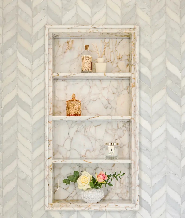 marble様 Zen Marble Honed Finish Leaf Mosaic | Ca' Pietra