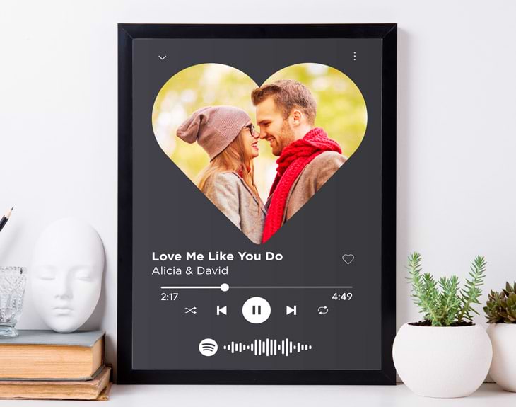 Federa Cuscino Personalizzata Kufutee 45x45cm Con Foto E Codice Spotify - Regalo Unico