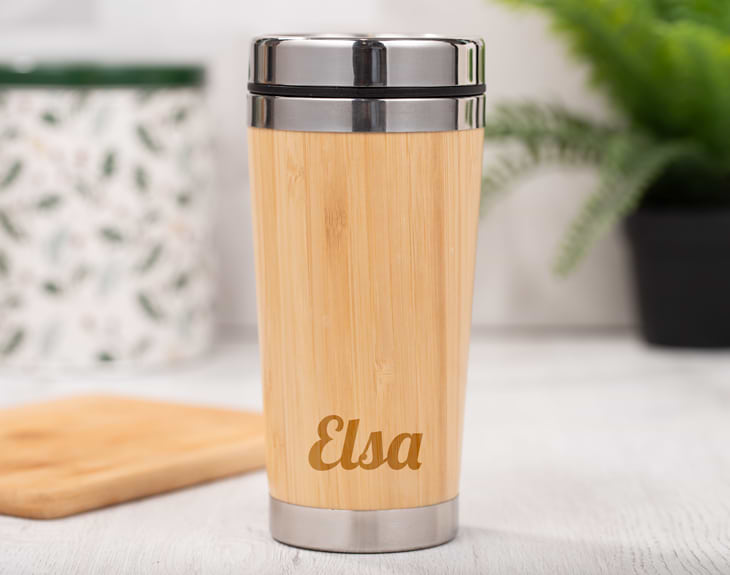 Personalisierter Bambus-Thermobecher - Made in Gift