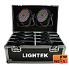 8x54+CASE חבילת שמונה פנסי לד (שטיפה RGBW) 54x3 וואט בקייס יעודי של Lightek
