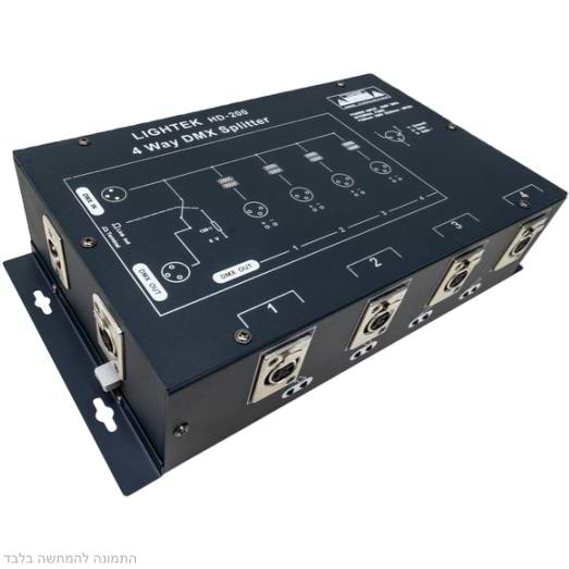 HD-200 מפצל DMX מקצועי עם 4 יציאות XLR שלושה פין של LIGHTEK
