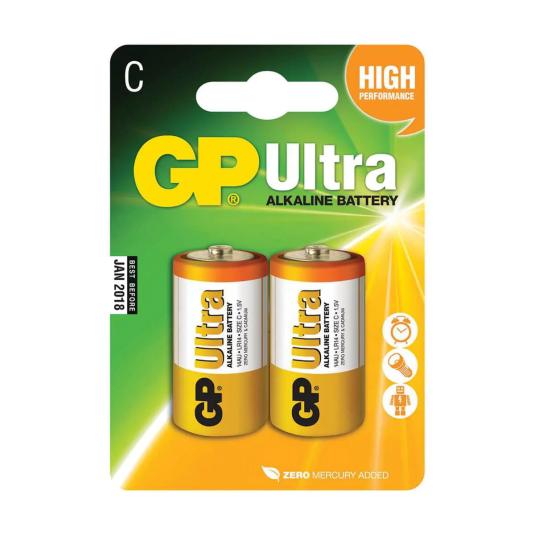 סוללות C אולטרה אלקליין למגפון של GP