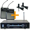 IU-2071 498506D SET ערכת מיקרופון דש אלחוטי כפול בתדרים 498.5+506.3MHz ללא סוללה נטענת פנימית של Jade